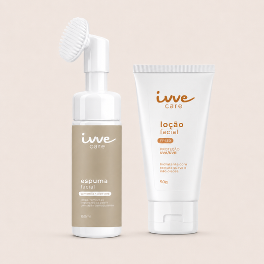 Espuma de Limpeza + Protetor Solar (Limpeza + Proteção)