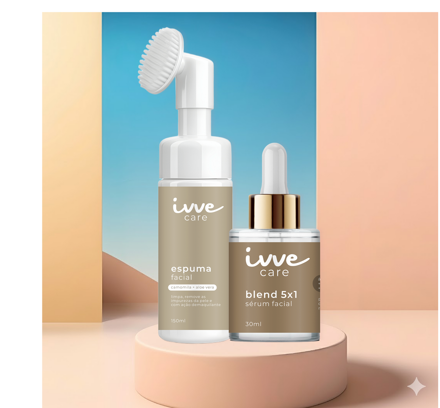 Espuma de Limpeza + blend 5x1 (Limpeza + Hidratação)